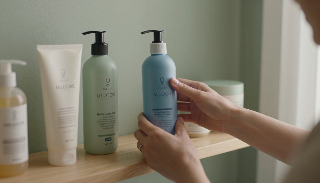 mère préparant sa routine capillaire pour neutraliser reflets roux